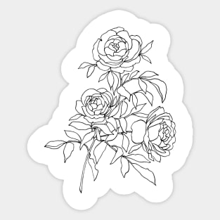 Old World Roses Sticker